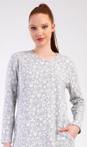 Dámské domácí šaty s dlouhým rukávem Flowers 3