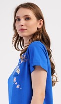 Dámské domácí šaty s krátkým rukávem Květy 6