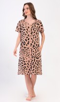 Dámské domácí šaty s krátkým rukávem Leopard 3