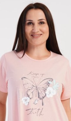 Dámské domácí šaty s krátkým rukávem Motýl 18