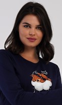 Dámské pyžamo dlouhé Méďa na obláčku 7