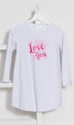 Dětská noční košile s dlouhým rukávem Love you Pyžama a župany - Děti - Holky - Dívčí noční košile - Dívčí noční košile s dlouhým rukávem