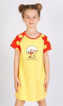 Dětská noční košile s krátkým rukávem Kuře
