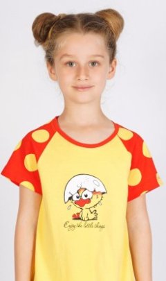 Dětská noční košile s krátkým rukávem Malé kuře 8