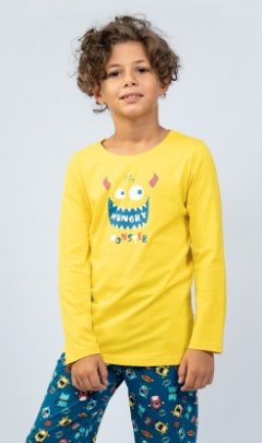 Dětské pyžamo dlouhé Monster Děti - Kluci - Chlapecká pyžama - Chlapecká pyžama s dlouhým rukávem