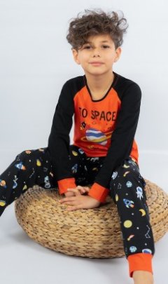 Dětské pyžamo dlouhé Vesmír Kalhoty, baggy, nasrávačky - Chlapecká pyžama - Chlapecká pyžama s dlouhým rukávem