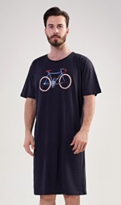 Pánská noční košile s krátkým rukávem Bike 4