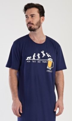Pánská noční košile s krátkým rukávem Filip Pyžama a župany - Muži - Pánské noční košile