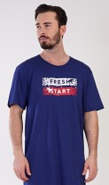 Pyžama a župany Muži Pánské noční košile - Pánská noční košile s krátkým rukávem Fresh start Pánská noční košile s krátkým rukávem Fresh start