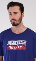 Pánská noční košile s krátkým rukávem Fresh start 8