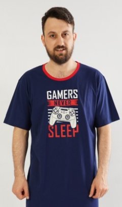 Pánská noční košile s krátkým rukávem Hra 5