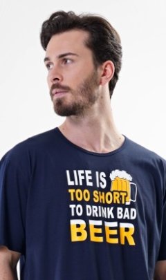 Pánská noční košile s krátkým rukávem Life is beer 5