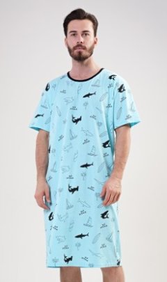 Pánská noční košile s krátkým rukávem Oceán Kalhoty, baggy, nasrávačky - Muži - Pánské noční košile