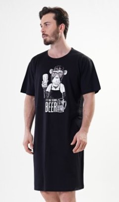 Pánská noční košile s krátkým rukávem Opice Kalhoty, baggy, nasrávačky - Muži - Pánské noční košile