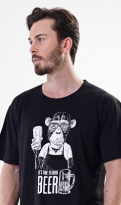 Pánská noční košile s krátkým rukávem Opice 2