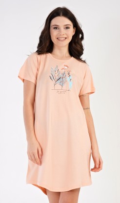 Dámské domácí šaty s krátkým rukávem Garden - Dámské noční košile s krátkým rukávem