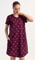Dámské domácí šaty s krátkým rukávem Heart - Dámské noční košile